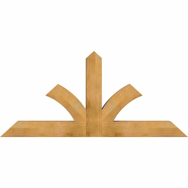 Ekena Millwork Richland Rough Sawn Timber Gable Bracket, Western Red Cedar, 72"W x 33"H x 6"D x 6"F, 11/12 Pitch GBW072X33X0606RIC00RWR - main